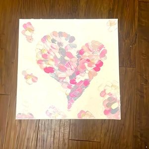 heart painting made with oil paint.